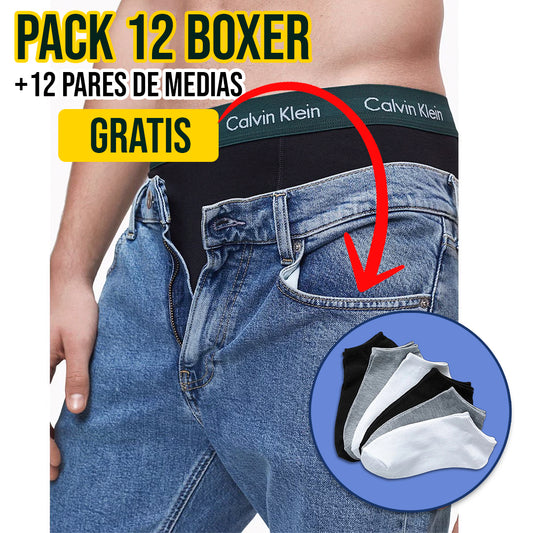 Combo Boxer en Microfibra Ultrasuave ck + Medias GRATIS